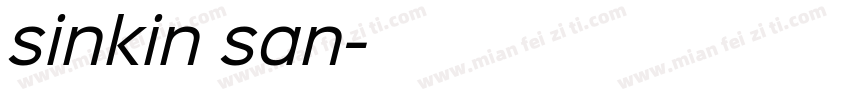 sinkin san字体转换